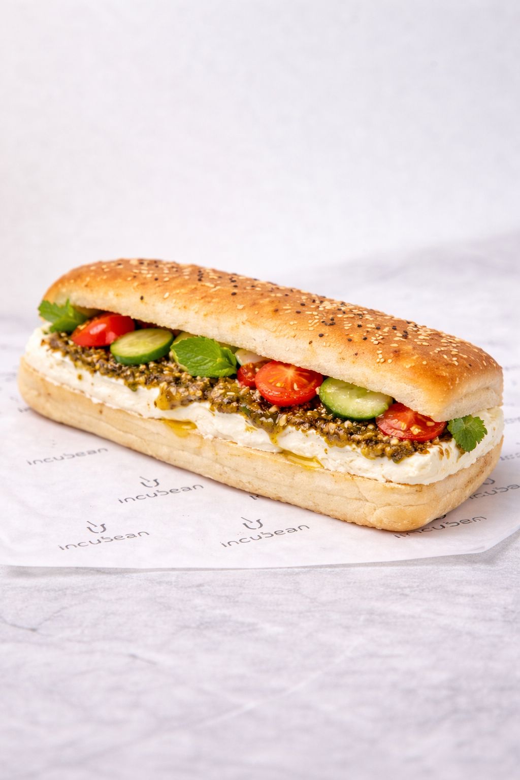 Labneh and vegetables